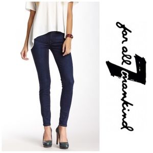 7 For All Mankind Blue Skinny Jeans